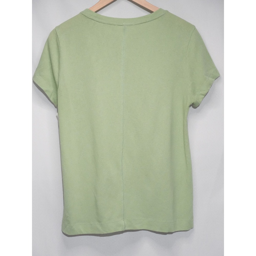 Becool T-Shirt Women Large Green Short Sleeve Crewneck Seam Back Rayon Blend - Picture 2 of 6